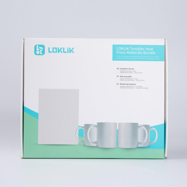 LOKLiK Starter Pack per Auto Tumbler Heat Press – 4 Bicchieri + 20 Carte per Sublimazione