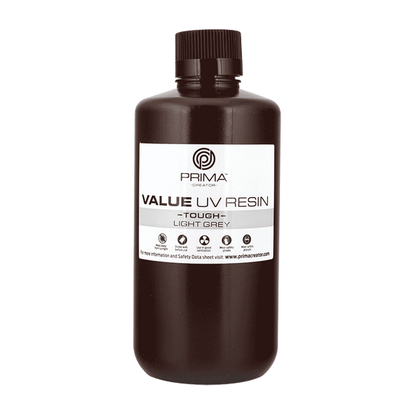 PrimaCreator Resina UV Dura Value (Simile ABS) - 1000 ml - Grigio Chiaro