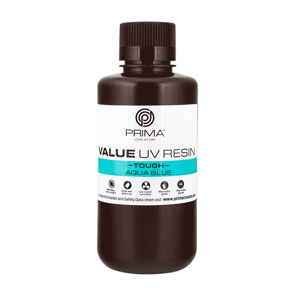PrimaCreator Value Resina UV Dura (Simile ABS) - 500 g - Blu Acqua