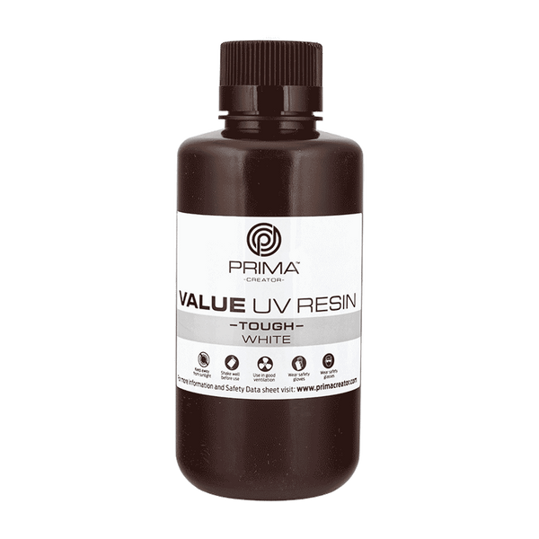 PrimaCreator Value Resina UV Dura (Simile ABS) - 500 g - Bianco