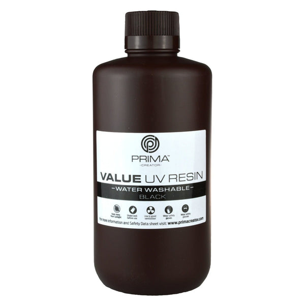 PrimaCreator Value resina UV lavabile ad acqua - 1 kg - Nero