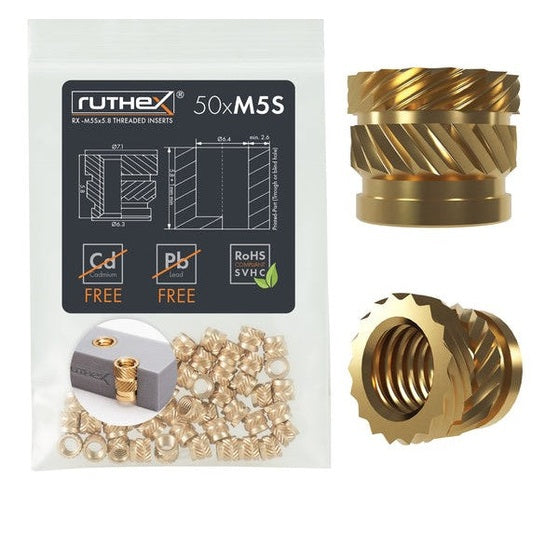 Inserti filettati Ruthex M5 – Rx-M5Sx5.8 – 50 pezzi