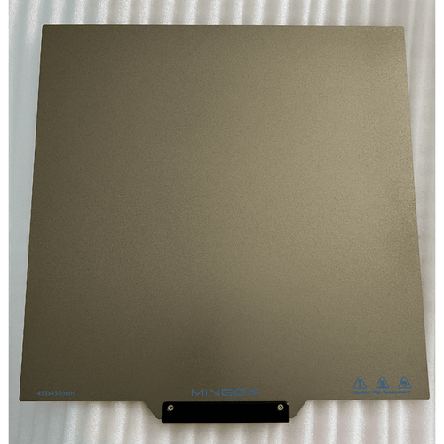 Piastra in acciaio a molla PEI Mingda con maniglie 455x455mm – Ricambio per Raptor 450